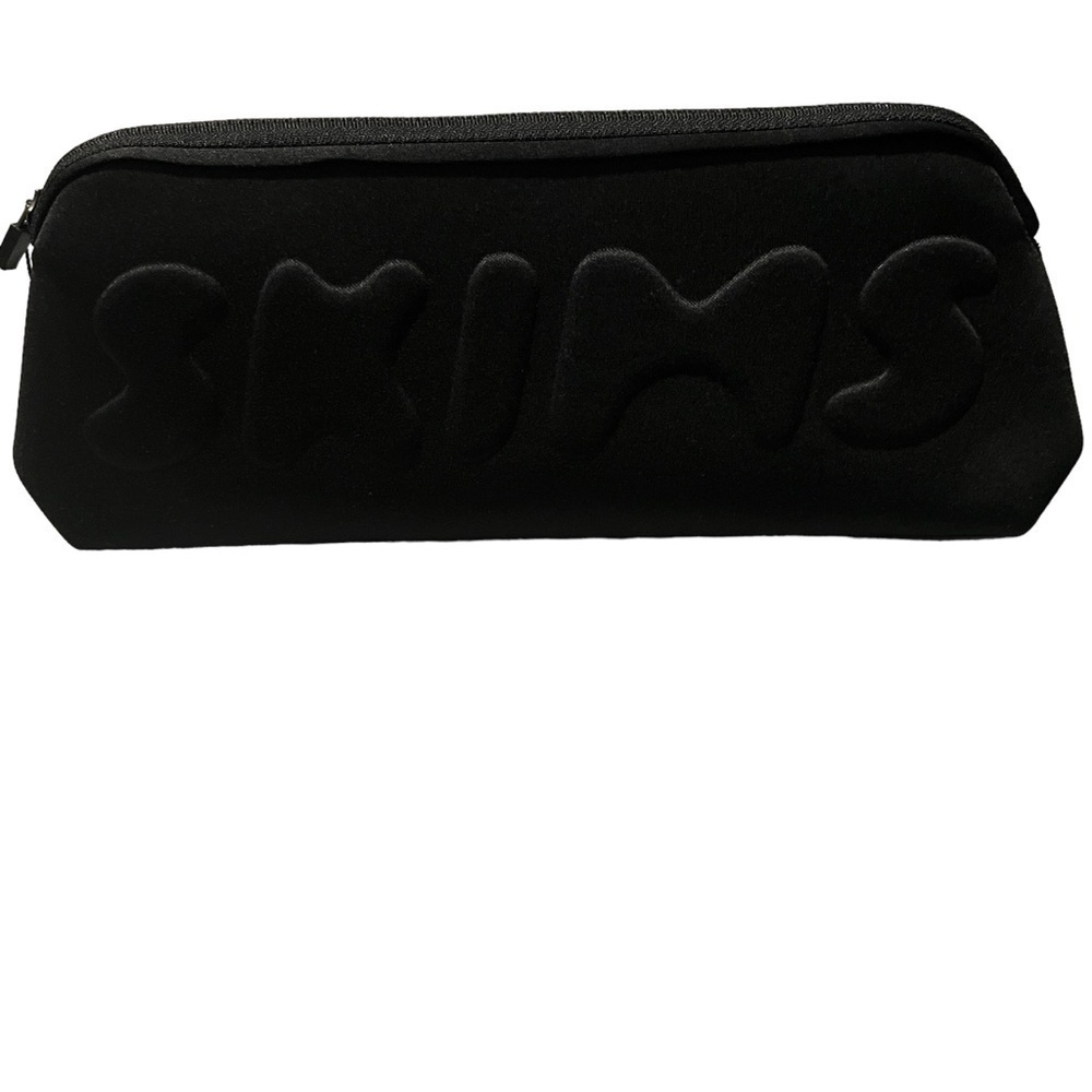 NWT SKIMS Neoprene Black Zippered Bag
